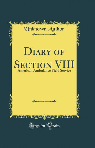 Diary section viii - of,