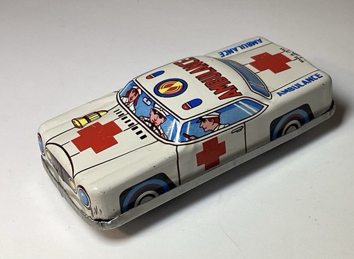 Vintage tin litho ambulance - tin,